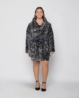 The sequin blazer dress - Silver