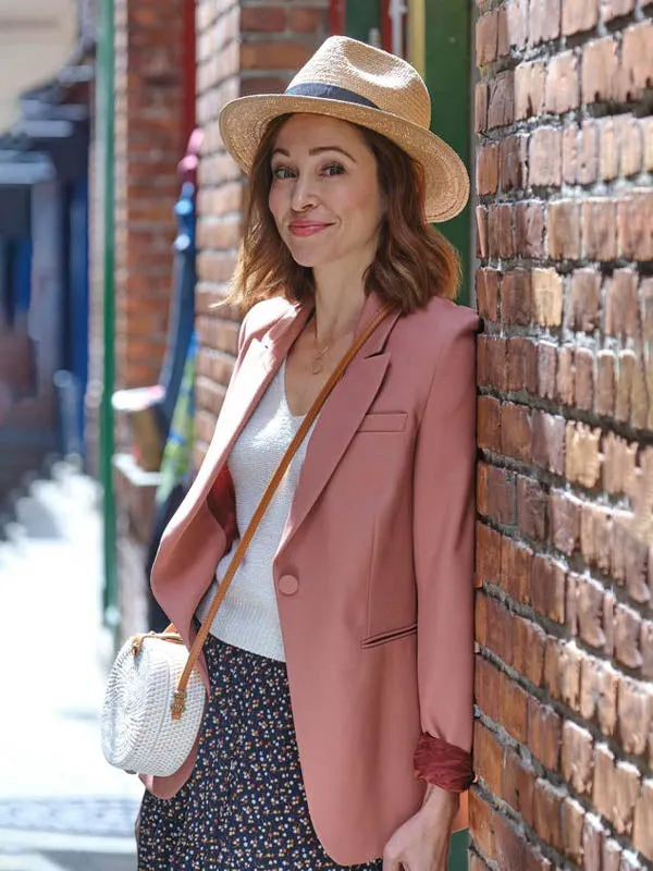 The Wedding Veil Inspiration 2023 Emma Di Stefano Pink Blazer
