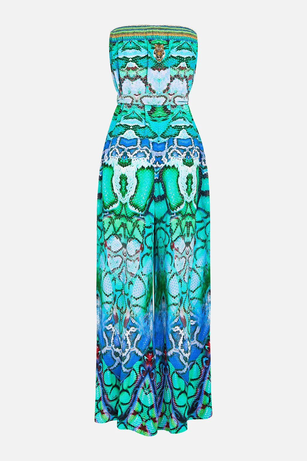 TIE WAIST STRAPLESS JUMPSUIT LAND OF WONDER