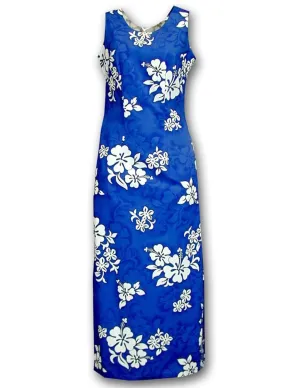 Tropical Hibiscus Sleeveless Long Maxi Dress