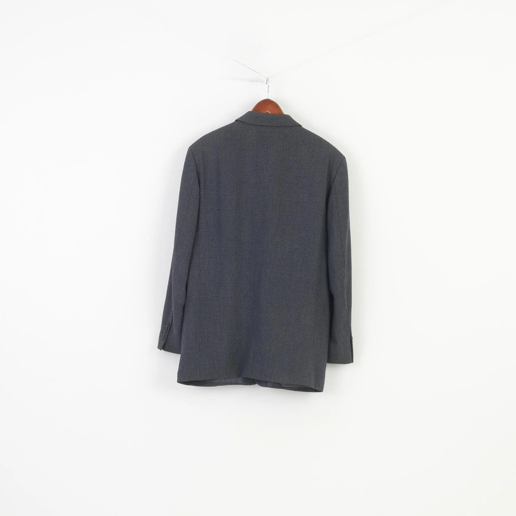 Tules Men 52 42  Blazer Vintage Italy Wool Navy Single Breasted Flamenco Jacket