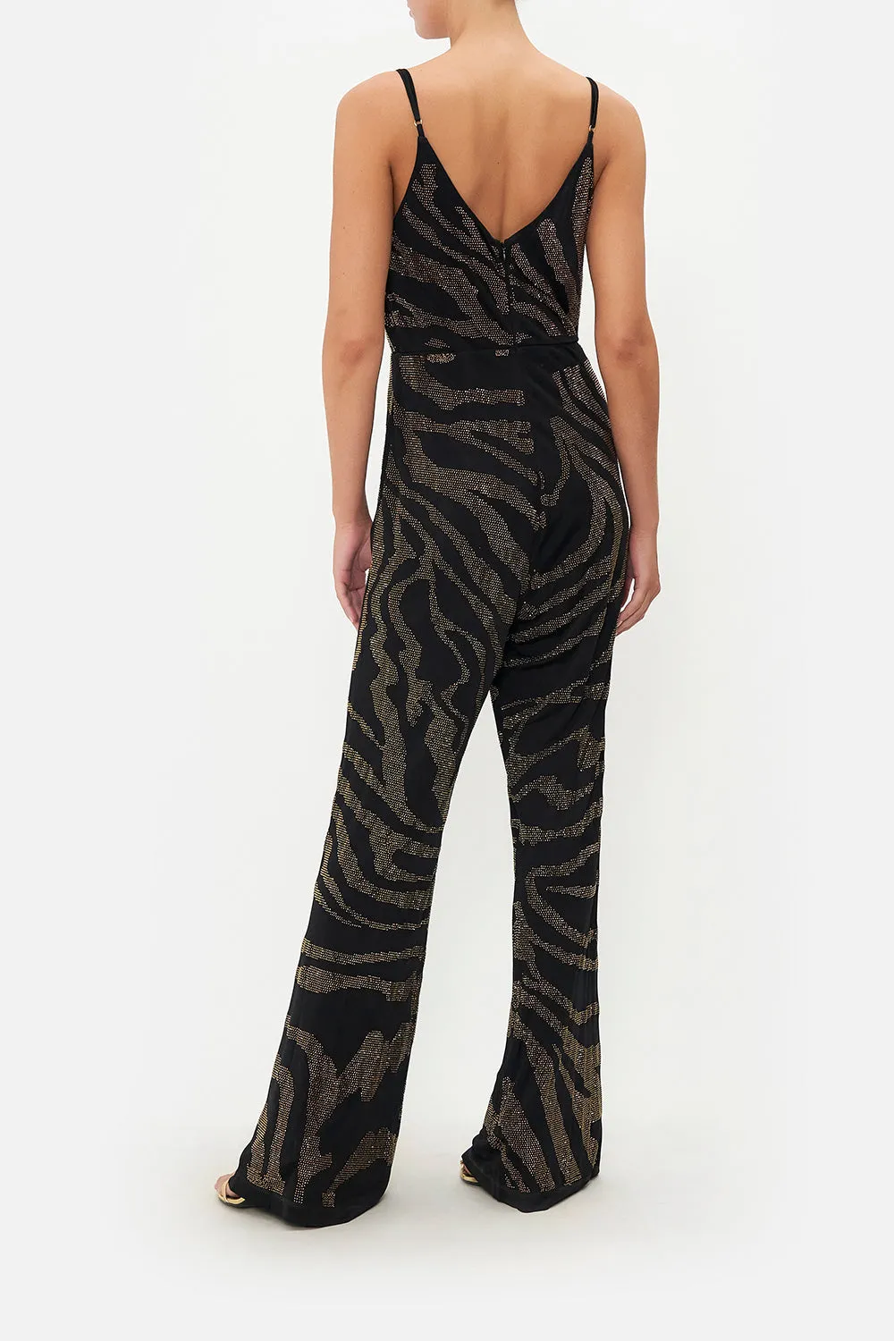 TWIST FRONT JERSEY JUMPSUIT TAME MY TIGER