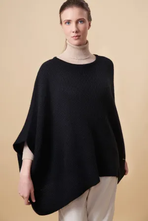 Under Poncho Baby Alpaca Color Black