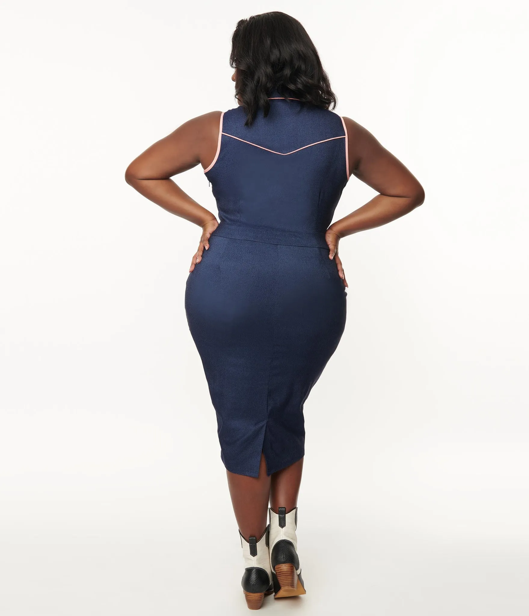 Unique Vintage Western Fringed Wiggle Dress