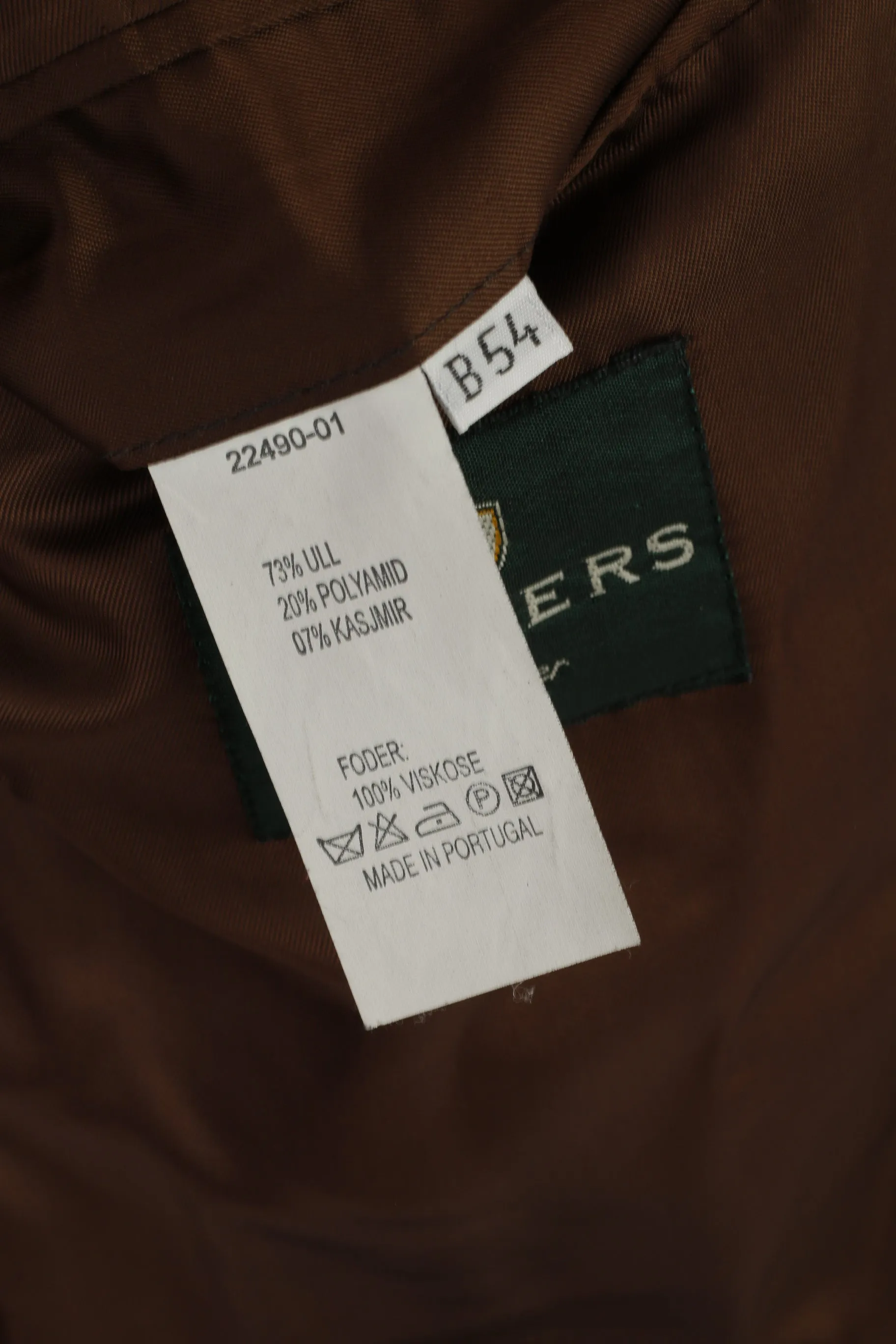 Varners Men 54 44 Blazer Brown Wool Cashmere Blend Vintage Single Breasted Jacket
