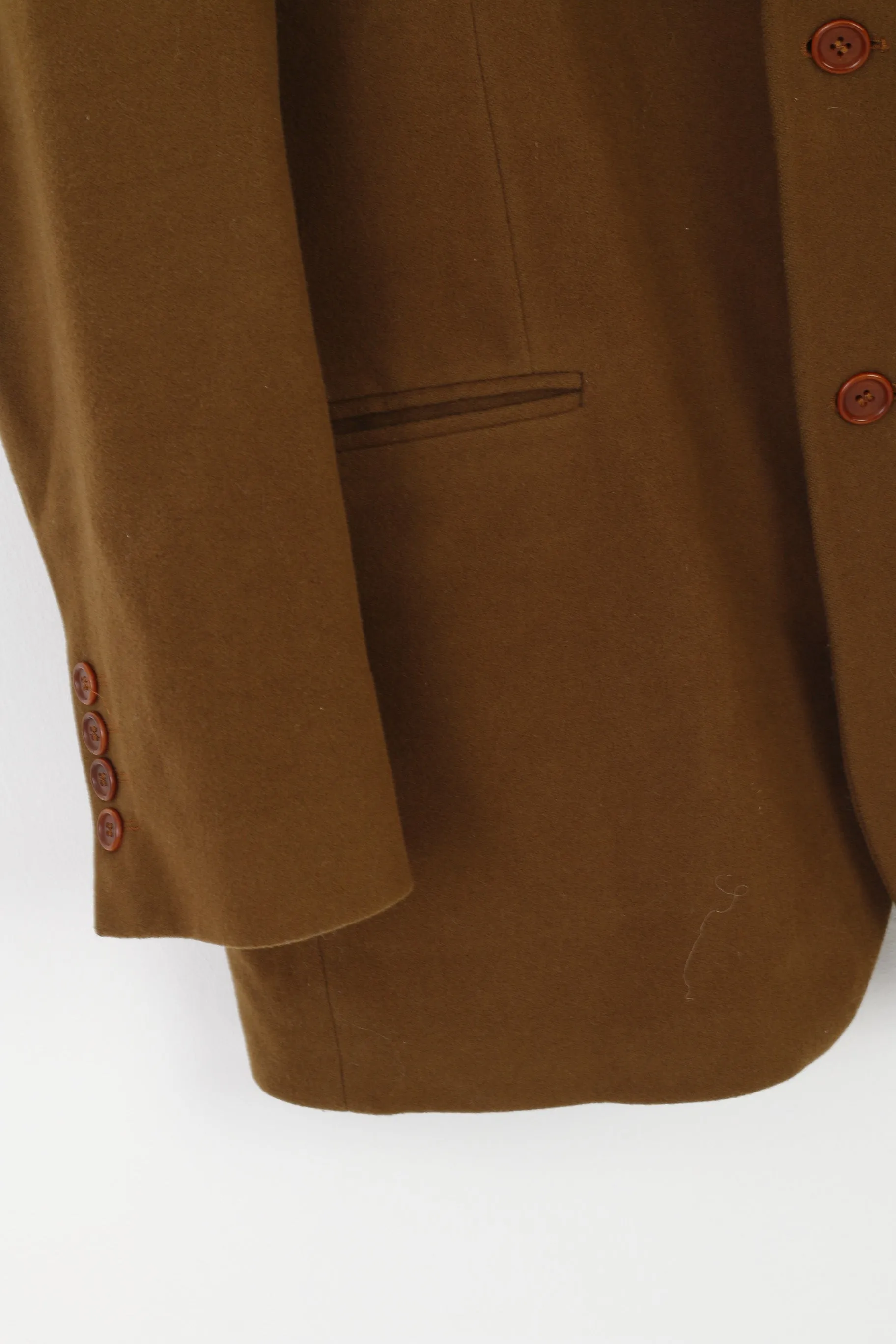 Varners Men 54 44 Blazer Brown Wool Cashmere Blend Vintage Single Breasted Jacket