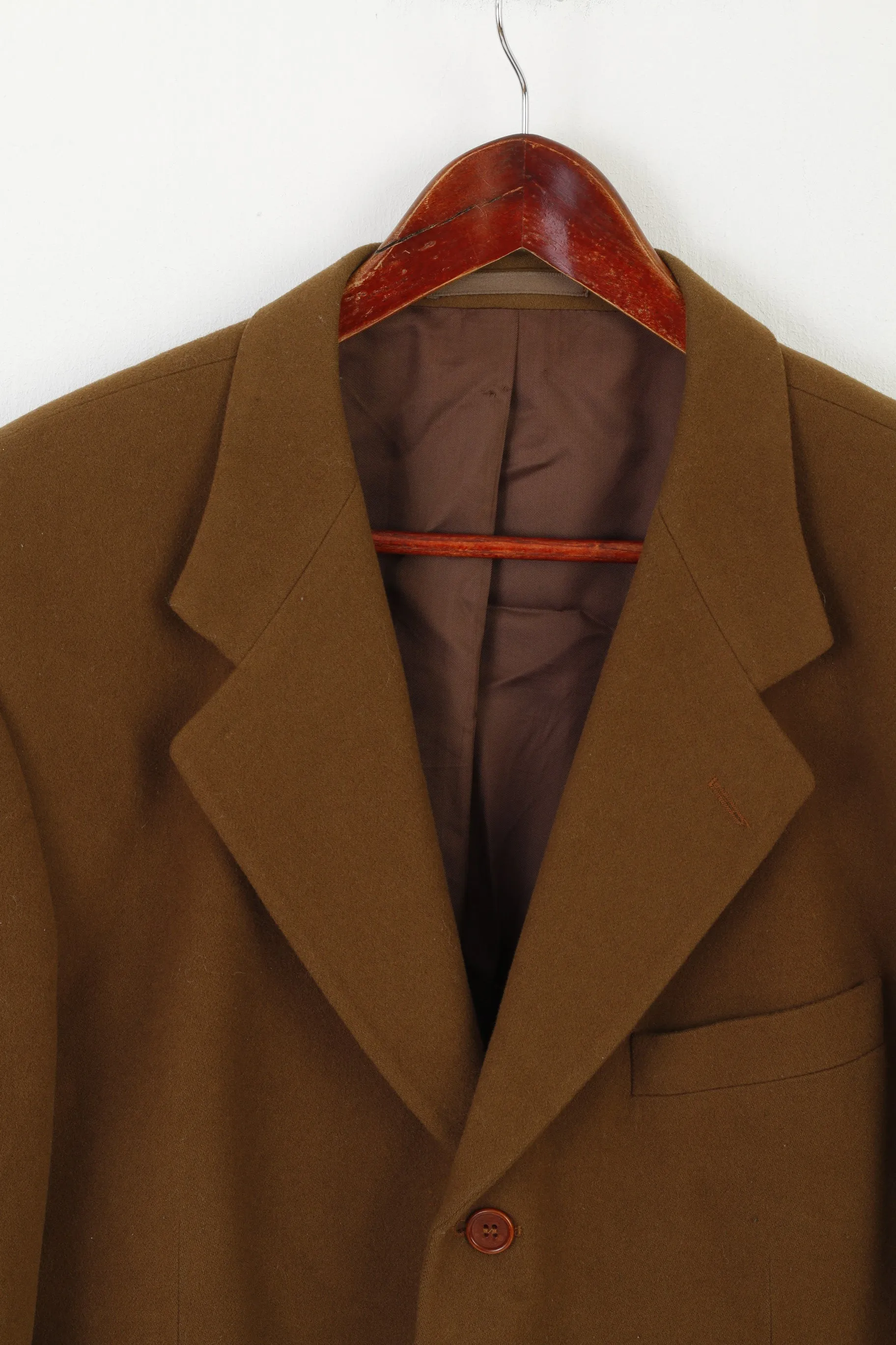 Varners Men 54 44 Blazer Brown Wool Cashmere Blend Vintage Single Breasted Jacket