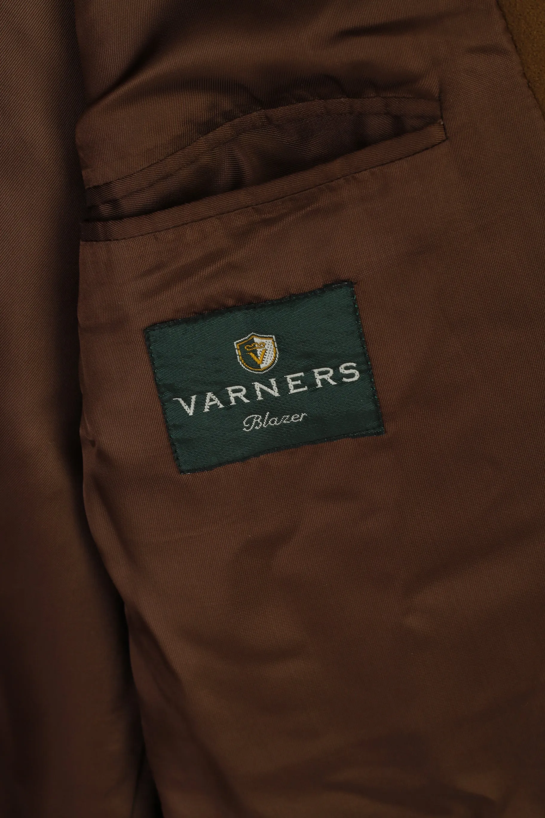 Varners Men 54 44 Blazer Brown Wool Cashmere Blend Vintage Single Breasted Jacket