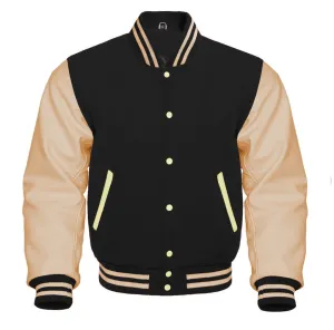 Varsity Jacket - Black Cream