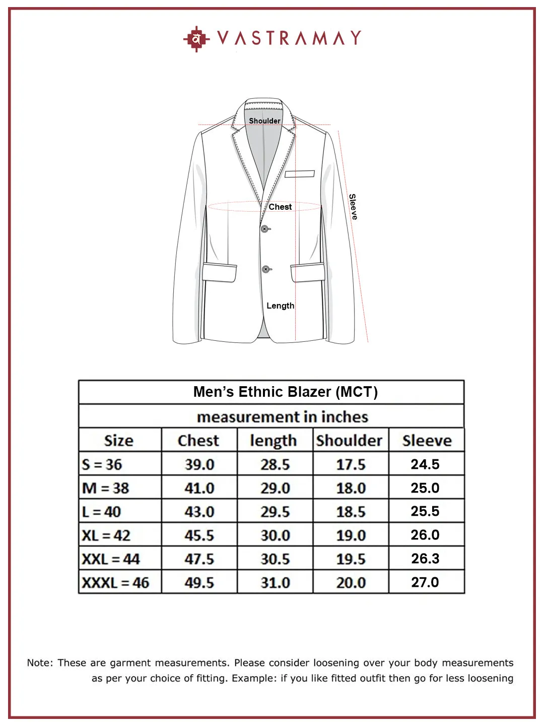 VASTRAMAY Men's Black Imported Suting Blazer