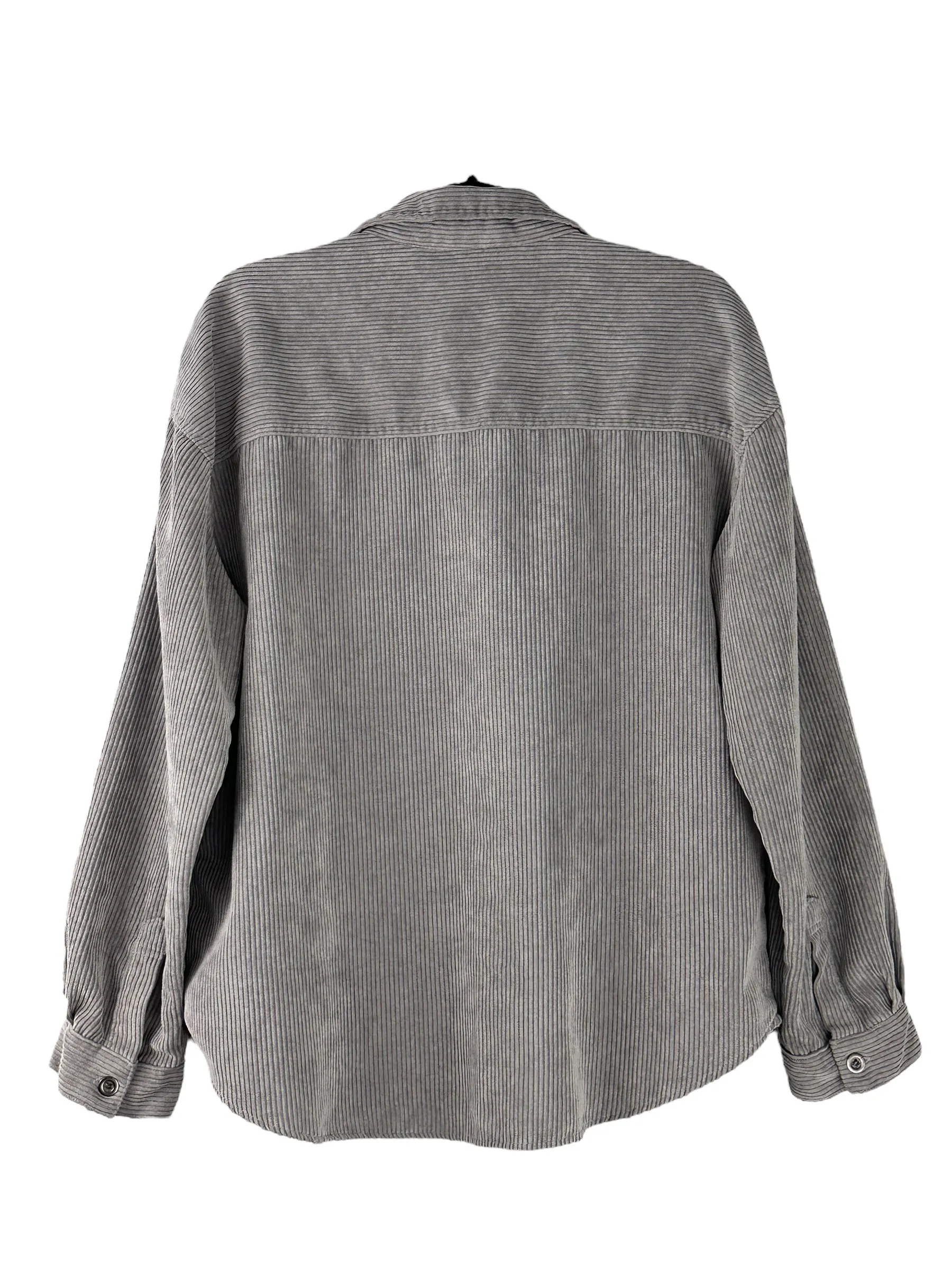 Velvet Heart Corduroy Shirt Jacket Gray