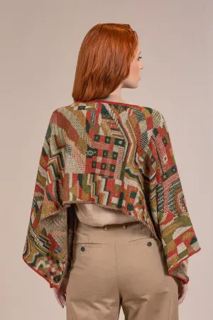 Vesubio Poncho Baby Alpaca Color Secoya