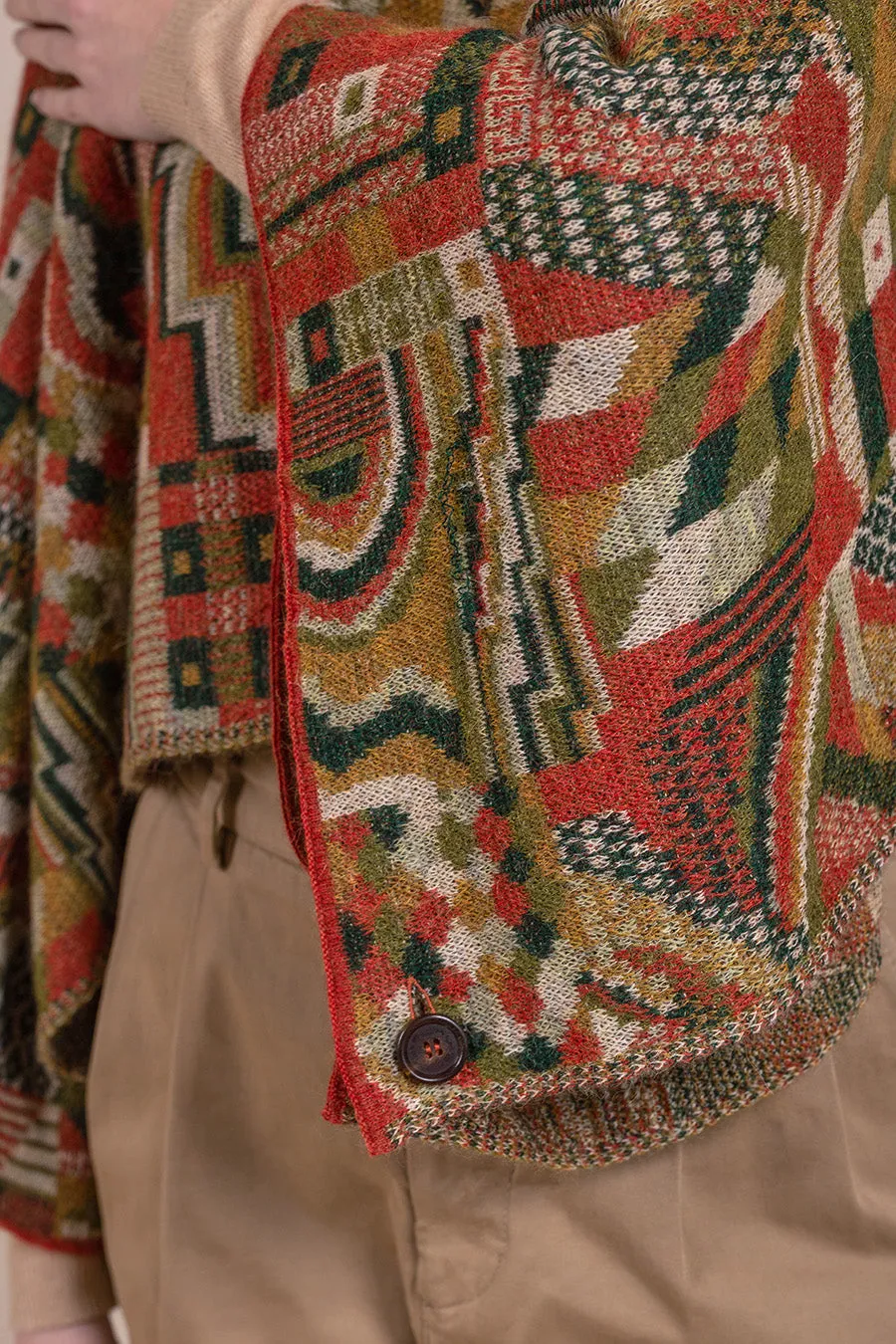 Vesubio Poncho Baby Alpaca Color Secoya