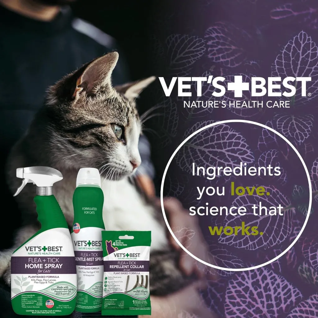 Vet's Best Flea   Tick Repellent Collar for Cats Plant Based Formula