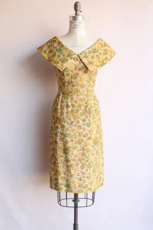 Vintage 1950s Gold Sparkly Wiggle Dress