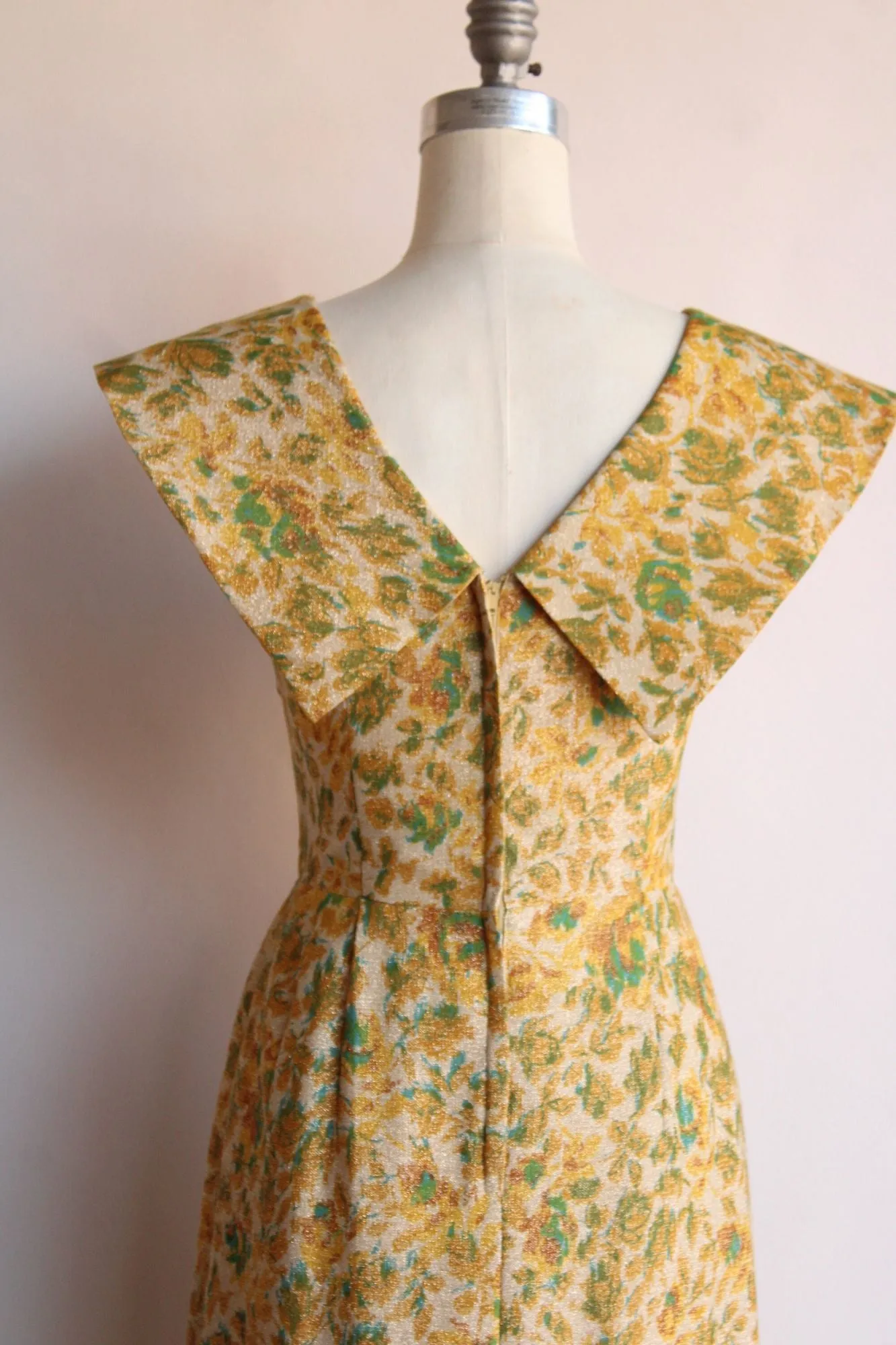 Vintage 1950s Gold Sparkly Wiggle Dress