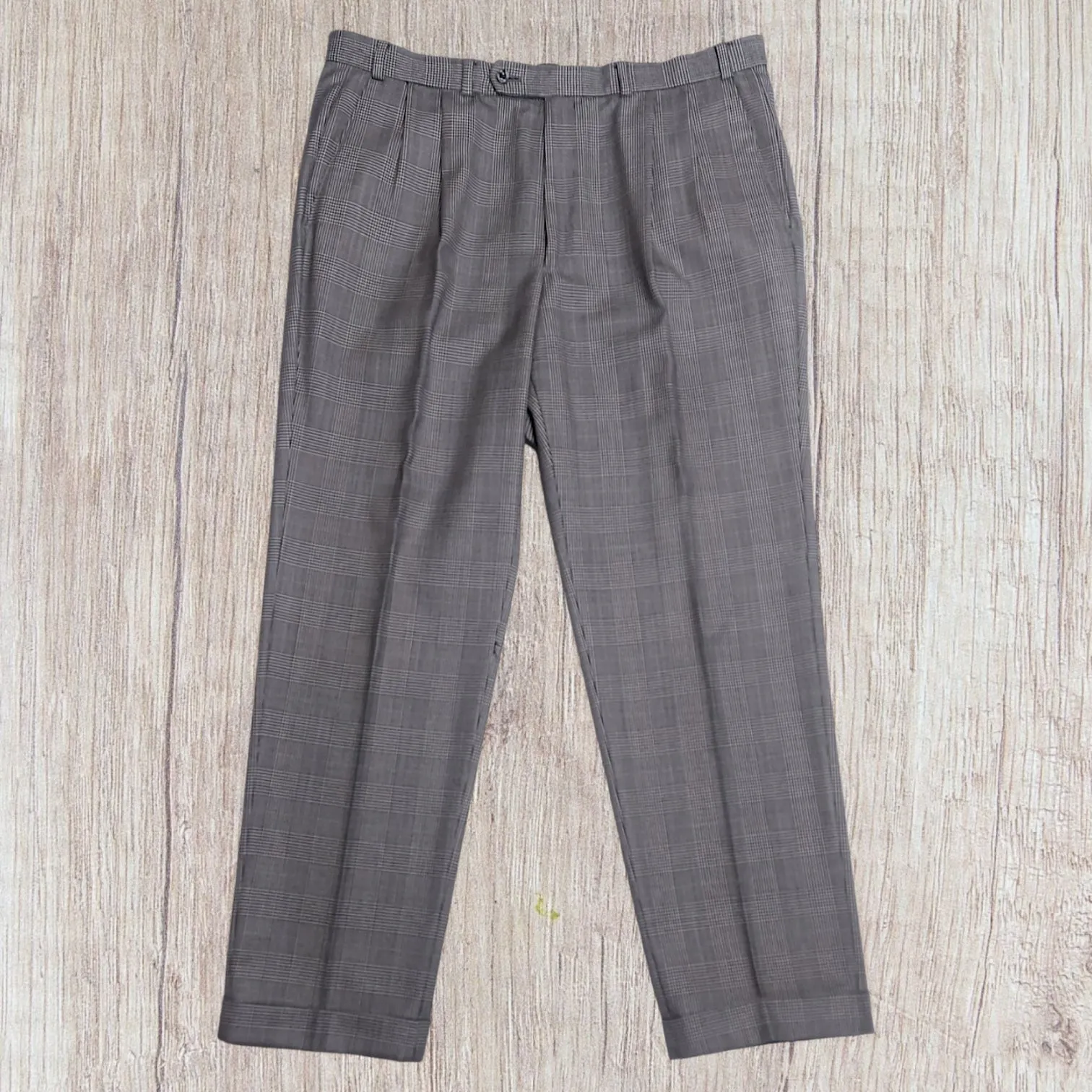 Vintage DAKS Jermyn Street Glen Check Two Piece Suit  48"