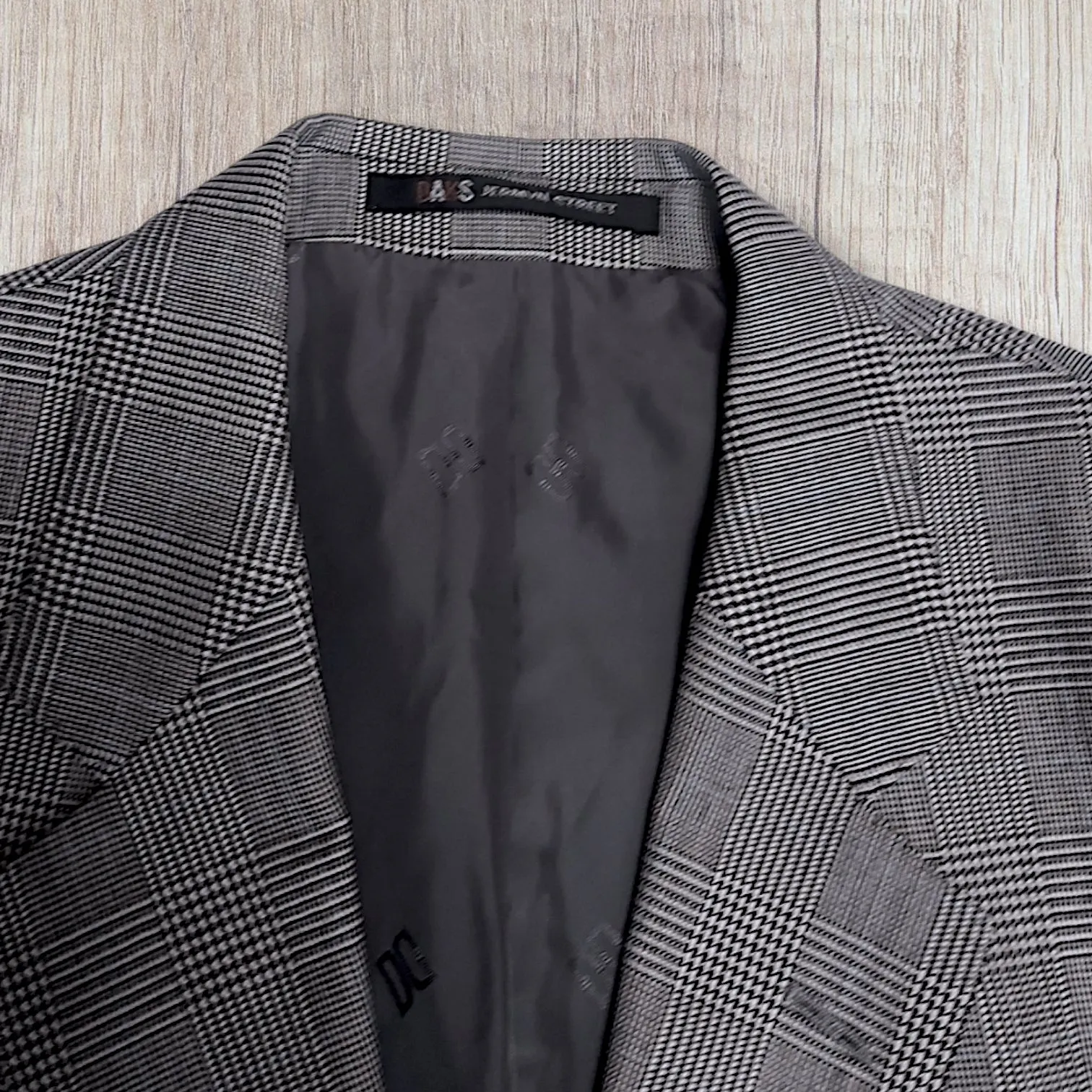 Vintage DAKS Jermyn Street Glen Check Two Piece Suit  48"