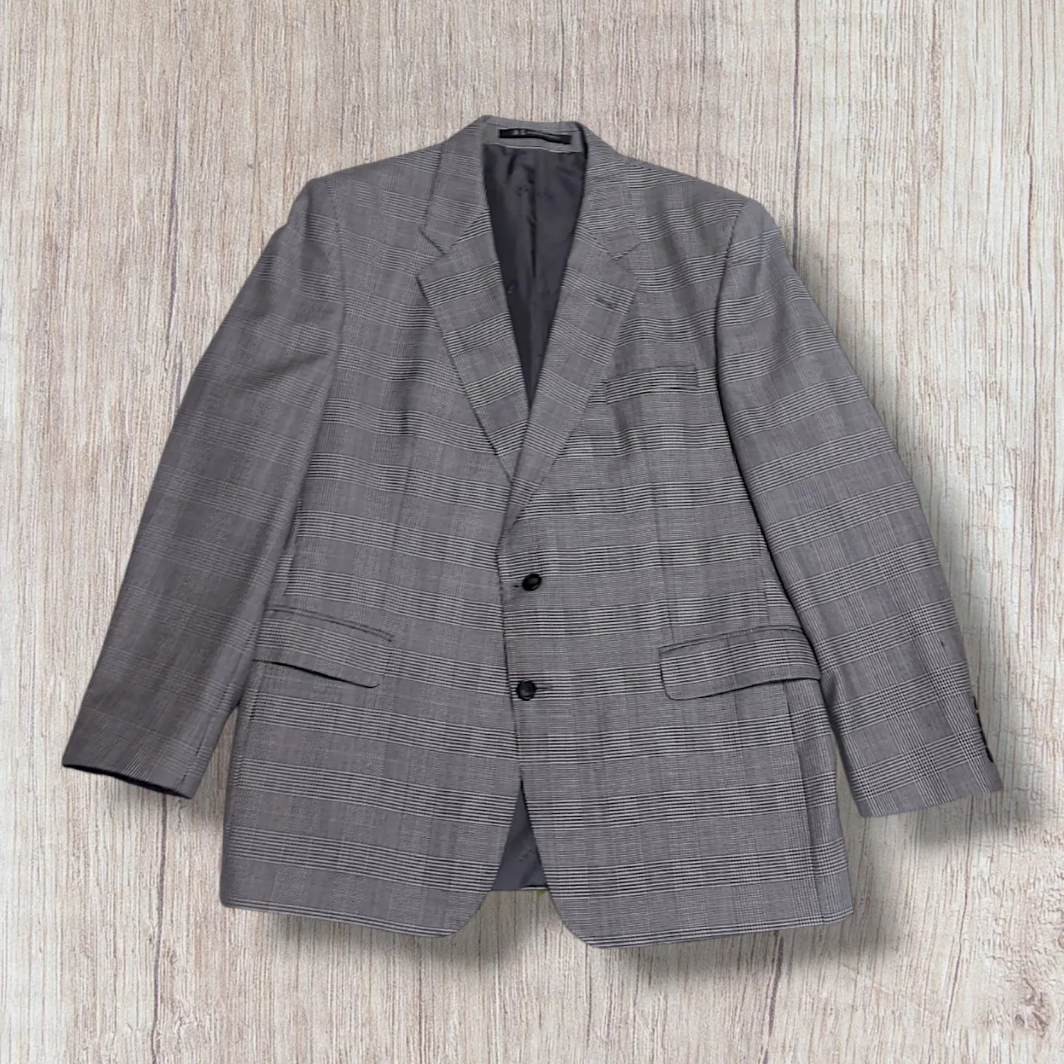 Vintage DAKS Jermyn Street Glen Check Two Piece Suit  48"