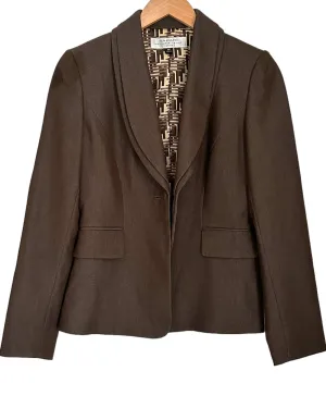Warm Autumn Mushroom Stacked Lapel Blazer Jacket