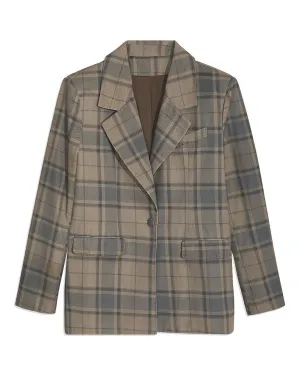 WeWoreWhat Oversized Blazer in Cool Plaid