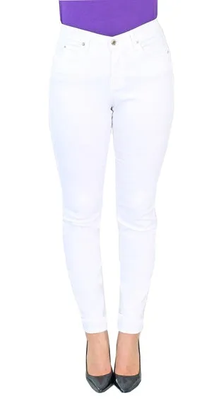 White 5 Pocket Full Length Jeans