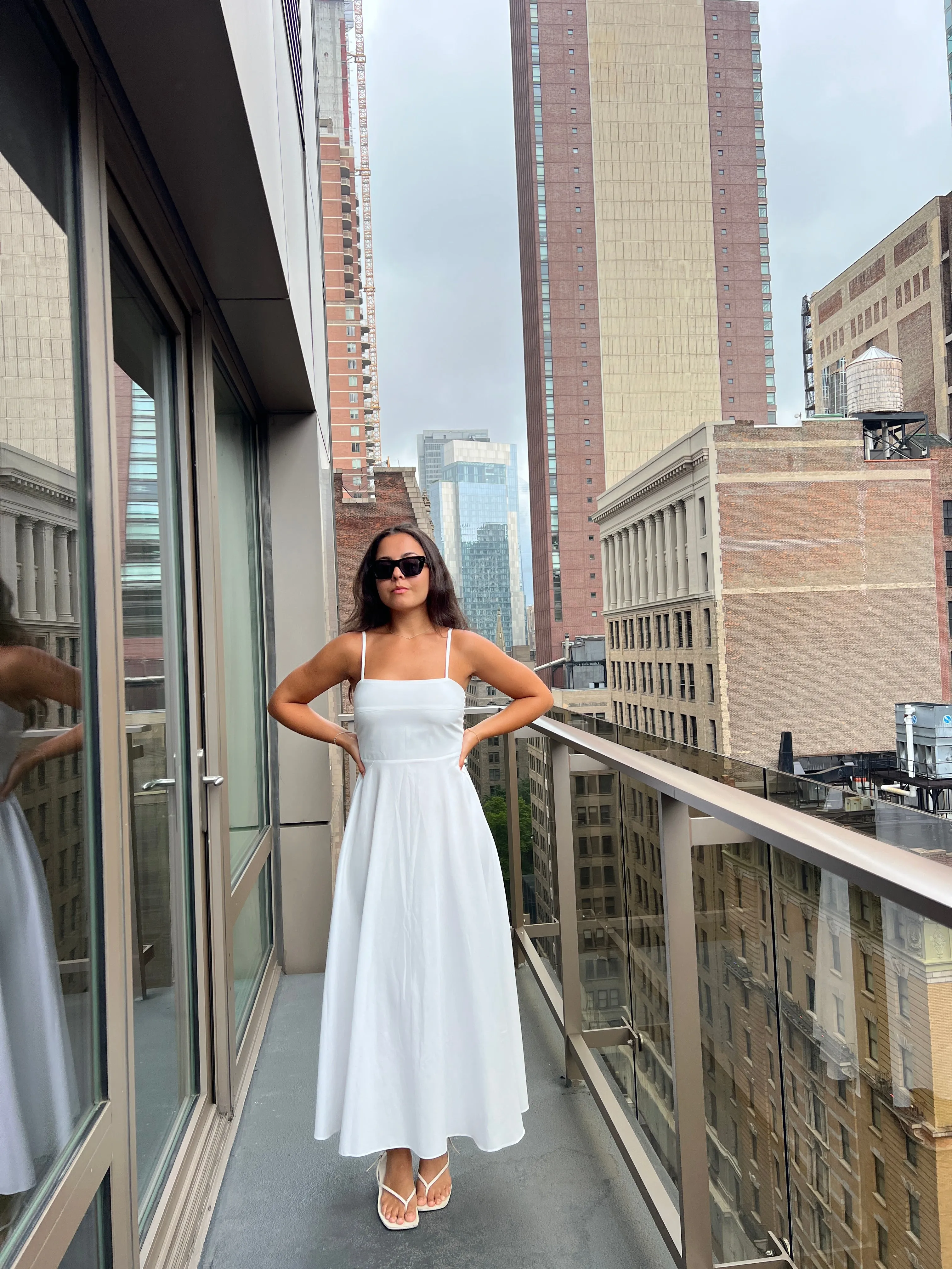 White Pati Strap Corset Dress
