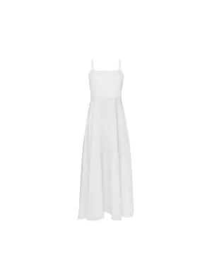 White Pati Strap Corset Dress