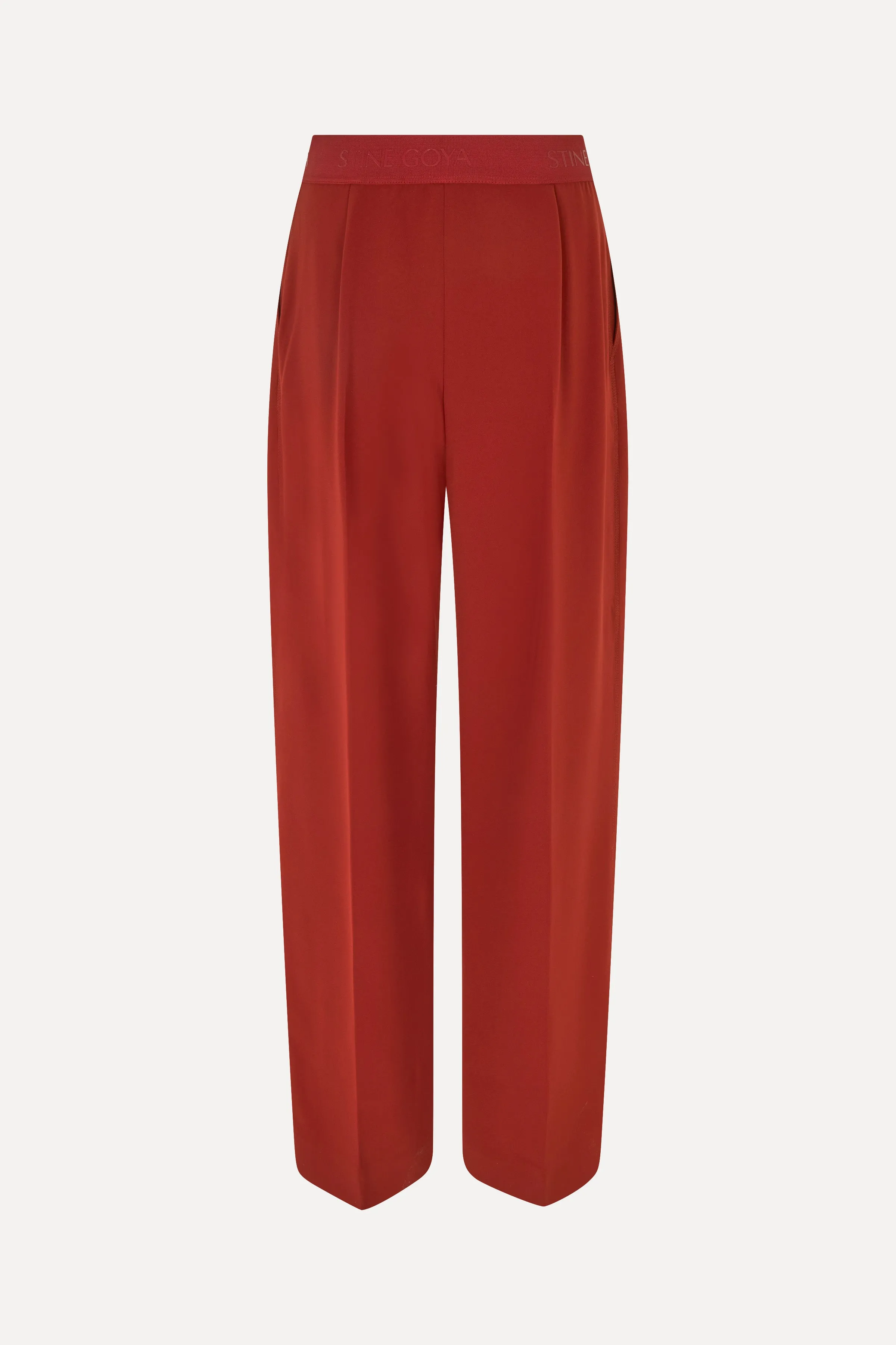 Wide Leg Long Pants - Bordeaux