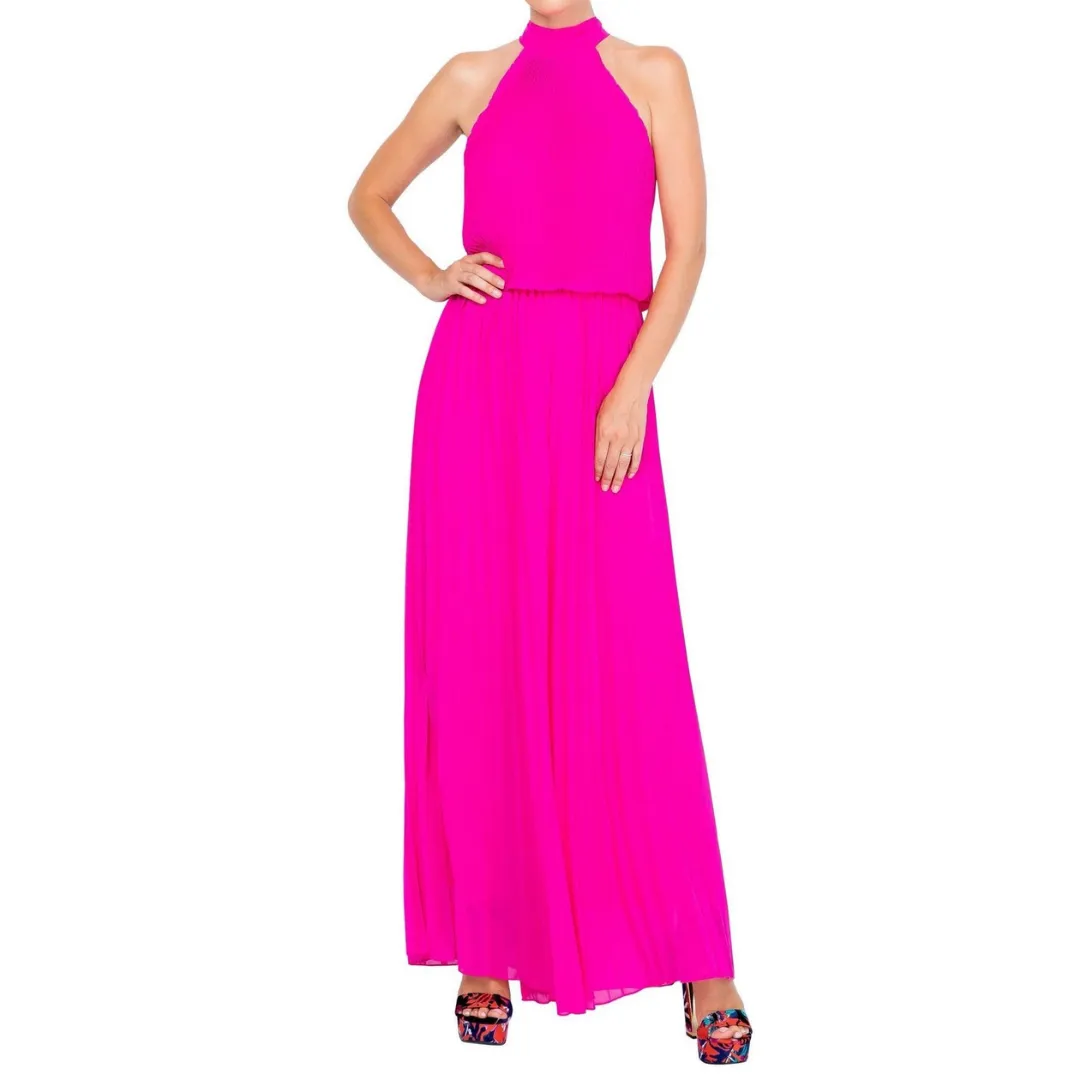 Wild Orchid Pleat Jumpsuit - Magenta