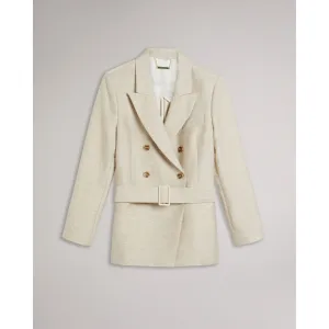 Women Wmj-Darlon-Relaxed Oversized Peak Lapel Blazer - Ivory