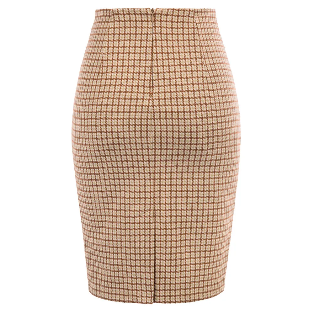 Womens Knee Length Elastic Waist Stretchy Bodycon Business Pencil Skirt