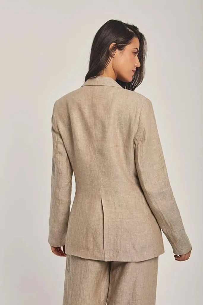 Women's Linen Blazer Relax Fit Jacket Perfect For Party & Festival Style For Her
