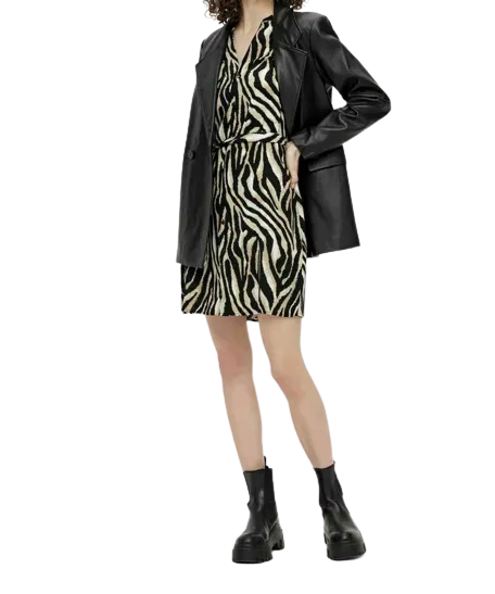 Womens Mila Genuine Lambskin Leather Blazer