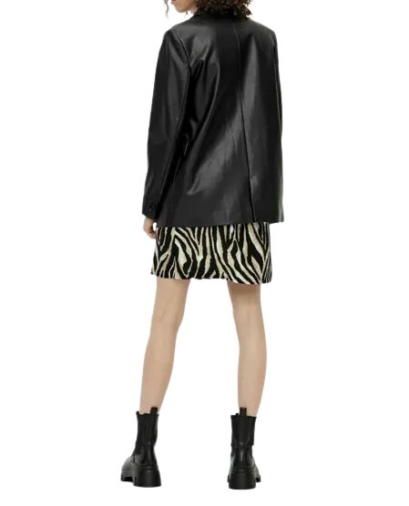 Womens Mila Genuine Lambskin Leather Blazer