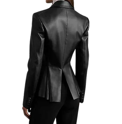 Womens Willow Genuine Lambskin Leather Blazer