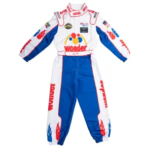 WonderBread Jumpsuit: Ricky Bobby Race Driver Costume Mashup (No Embroidery) for Halloween Cosplay