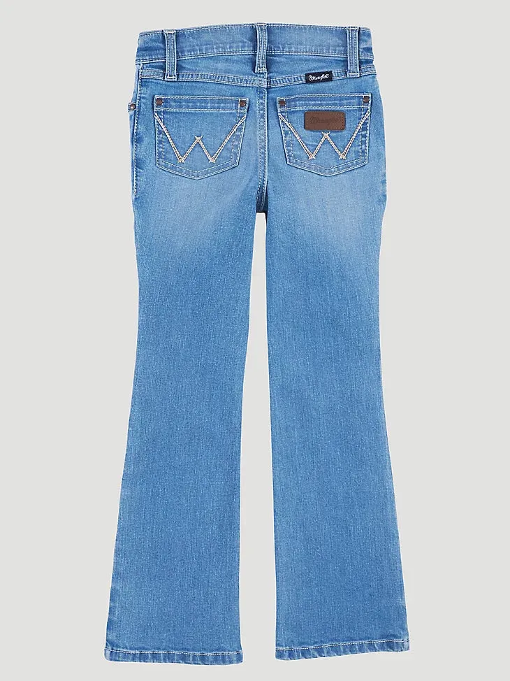 Wrangler Girl's Boot Cut Jeans- Light Wash