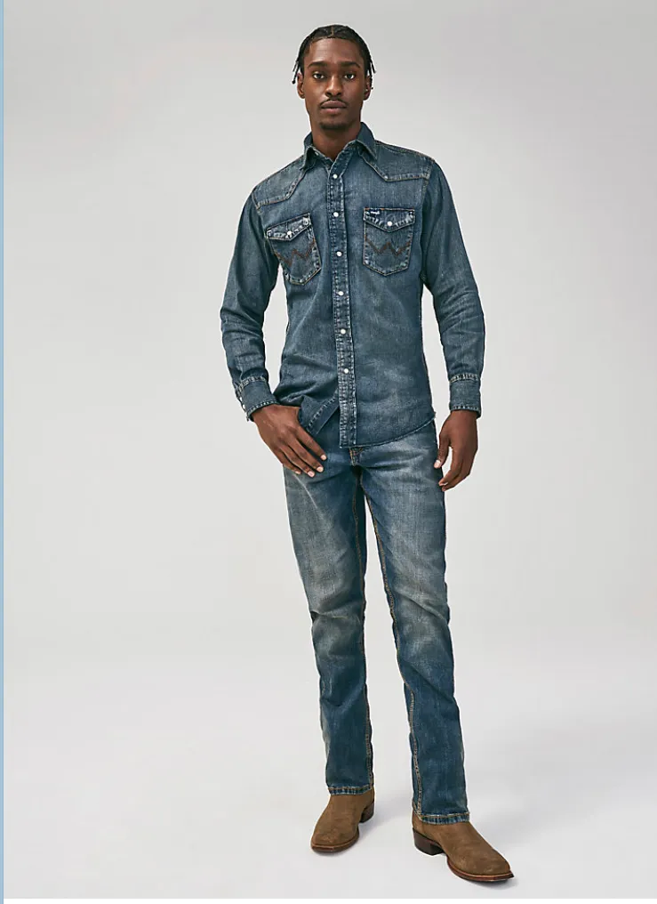 WRANGLER MENS RETRO SLIM FIT STRAIGHT LEG JEAN IN BOZEMAN WLT88BZ