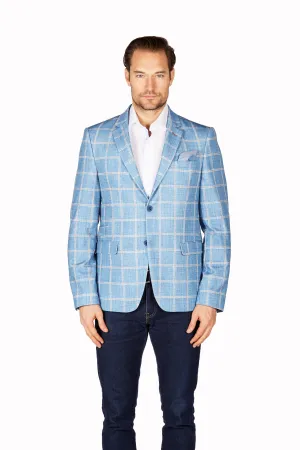 Wrinkle-Resistant Blazer - Slim Fit - Blue