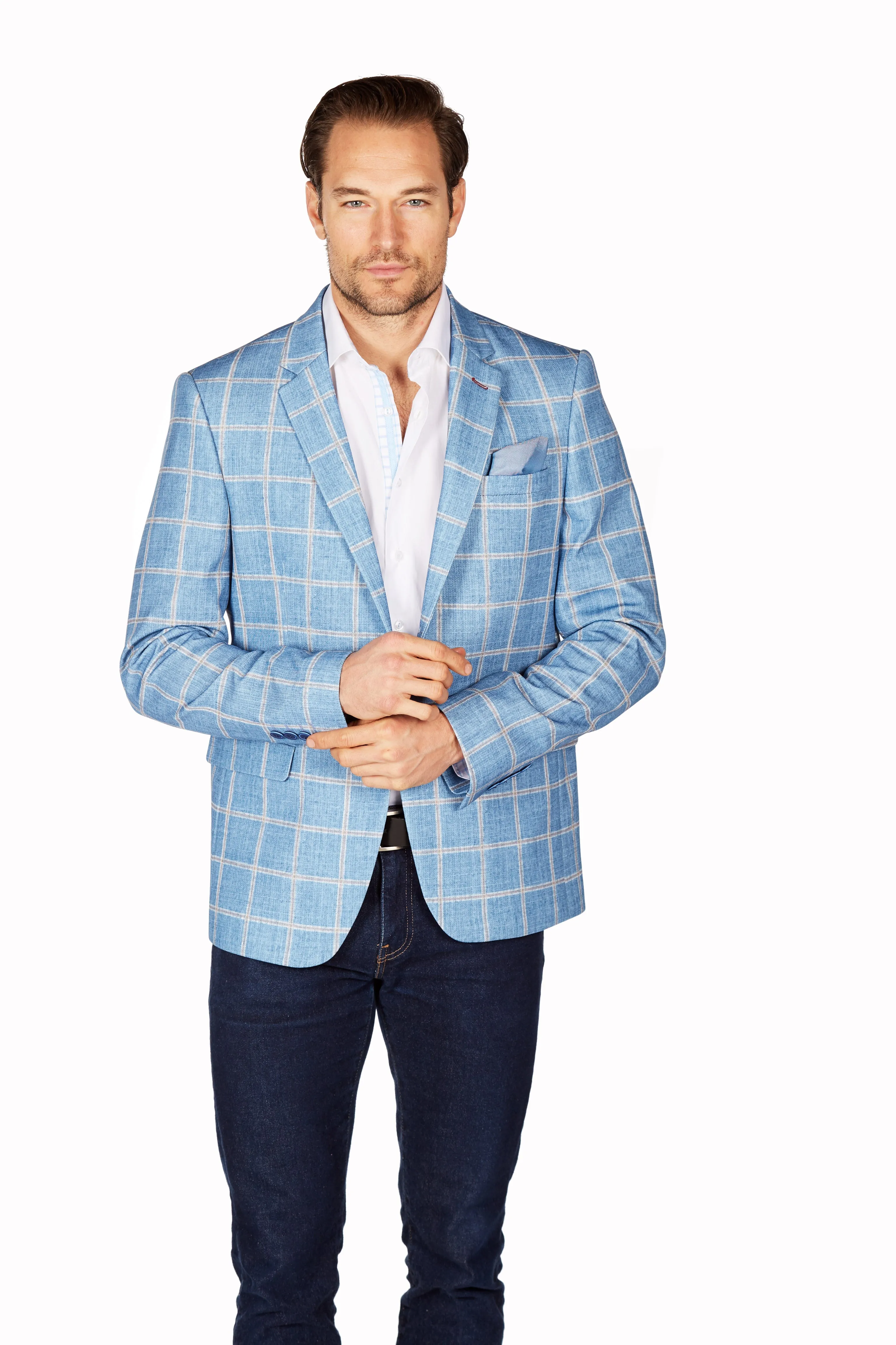 Wrinkle-Resistant Blazer - Slim Fit - Blue