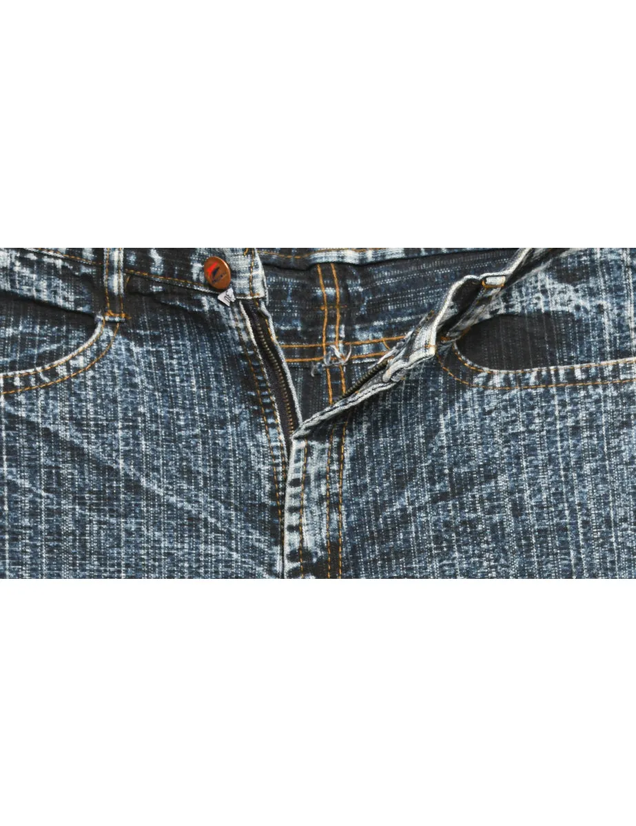 Zip Front Straight Fit Bootleg Nike Jeans - W30 L32
