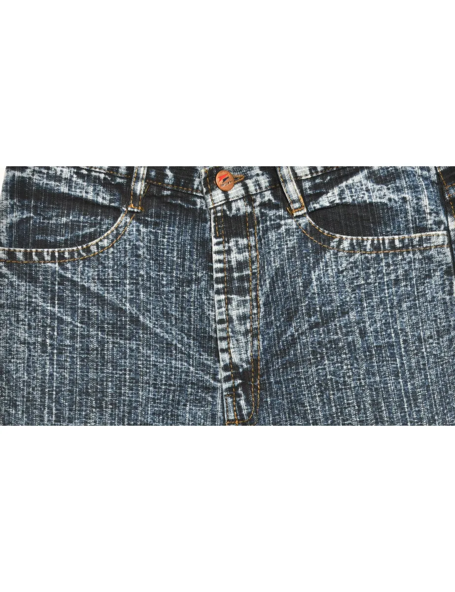Zip Front Straight Fit Bootleg Nike Jeans - W30 L32